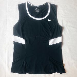 Nike Dri-Fit Tennis Shirt Black and White Size M